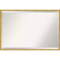 37" x 25" Polished Brass Framed Bathroom Vanity Wall Mirror Gold - Amanti Art: Modern Rectangular, Beveled, Wall-Mounted
