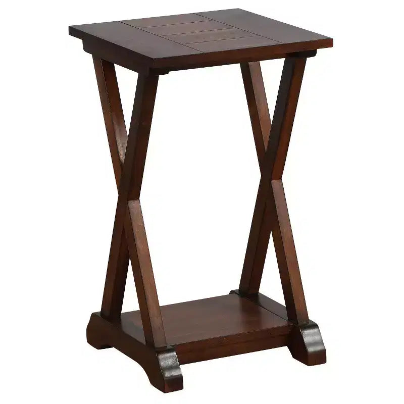 eHemco X-Farmhouse End Table Side Table with Storage Shelf