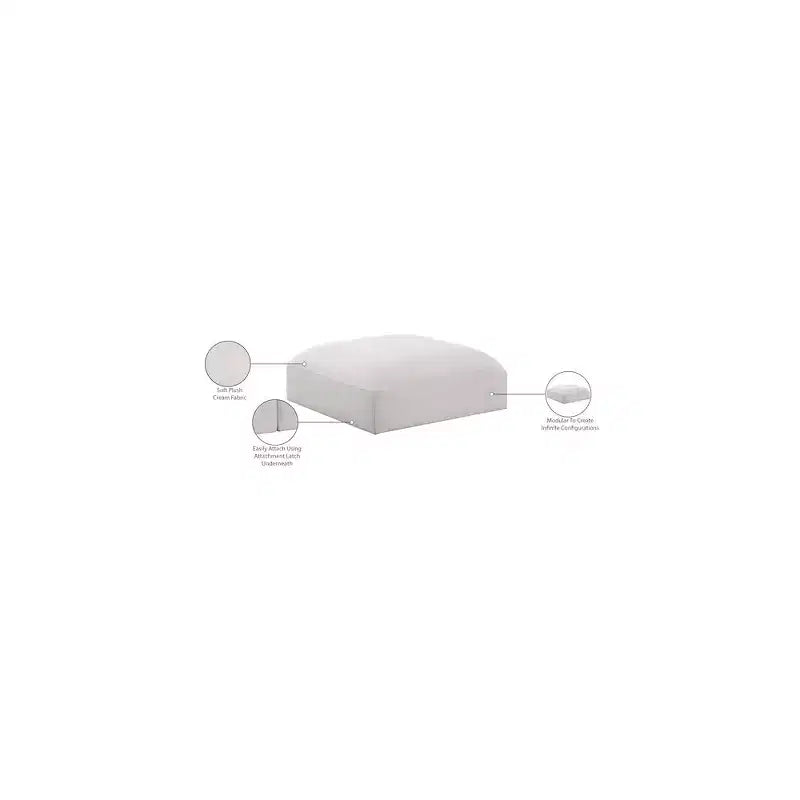 Pouf ottoman rond en tissu polyester, siège d'appoint décontracté bas pour salon ou boudoir