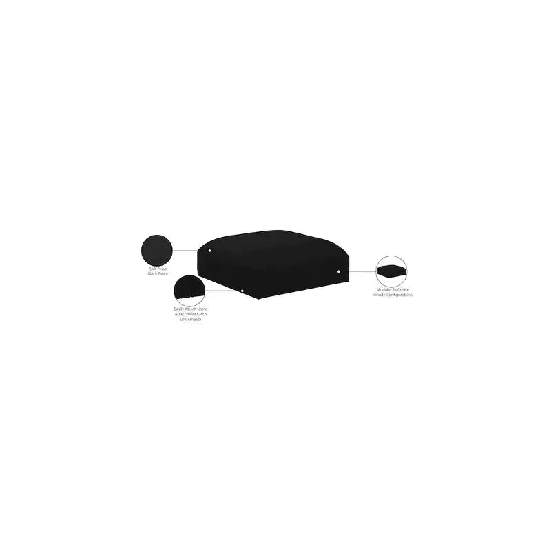 Pouf ottoman rond en tissu polyester, siège d'appoint décontracté bas pour salon ou boudoir