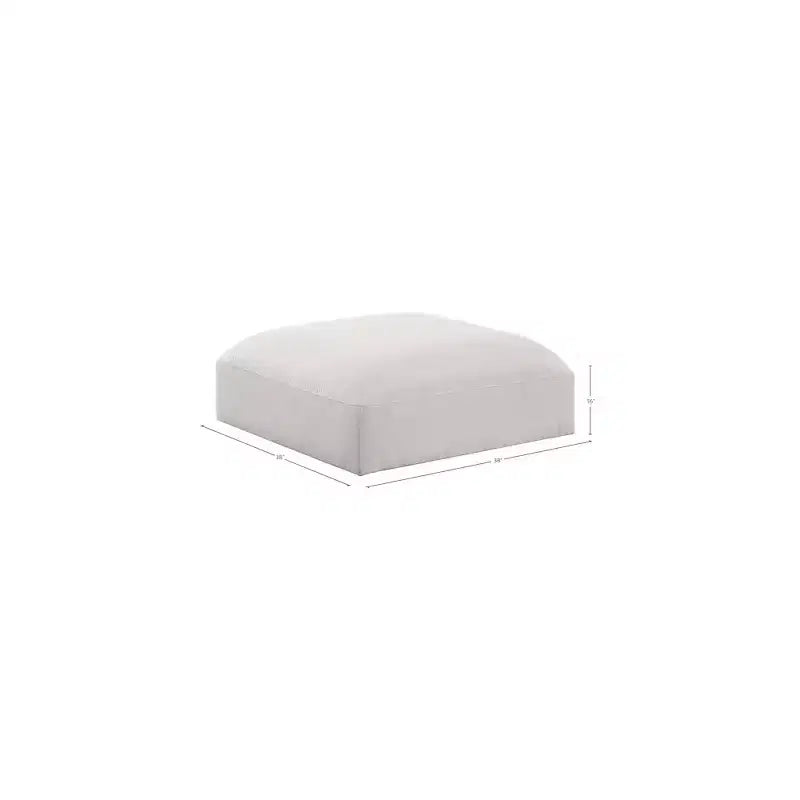 Pouf ottoman rond en tissu polyester, siège d'appoint décontracté bas pour salon ou boudoir