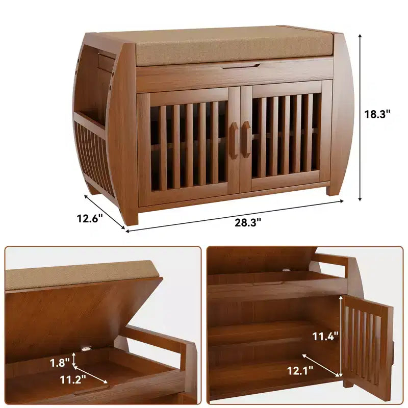 28.3 Banc à chaussures compact avec rangement