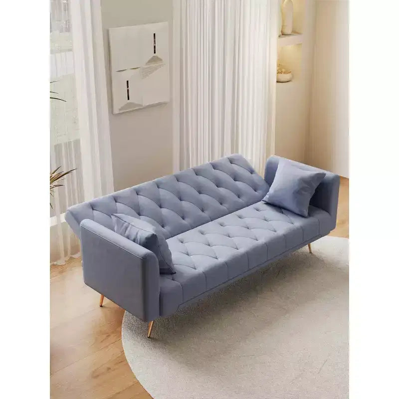 Causeuse en velours, canapé confortable pour salon, chambre, gris