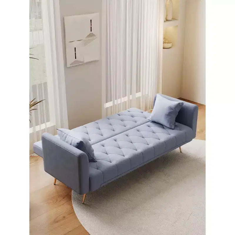 Causeuse en velours, canapé confortable pour salon, chambre, gris