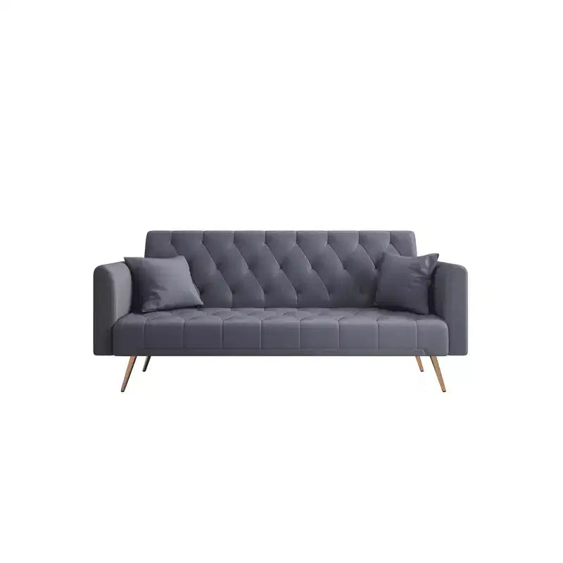 Causeuse en velours, canapé confortable pour salon, chambre, gris