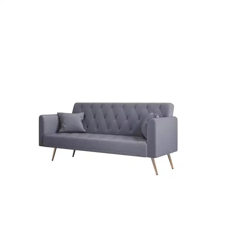 Causeuse en velours, canapé confortable pour salon, chambre, gris