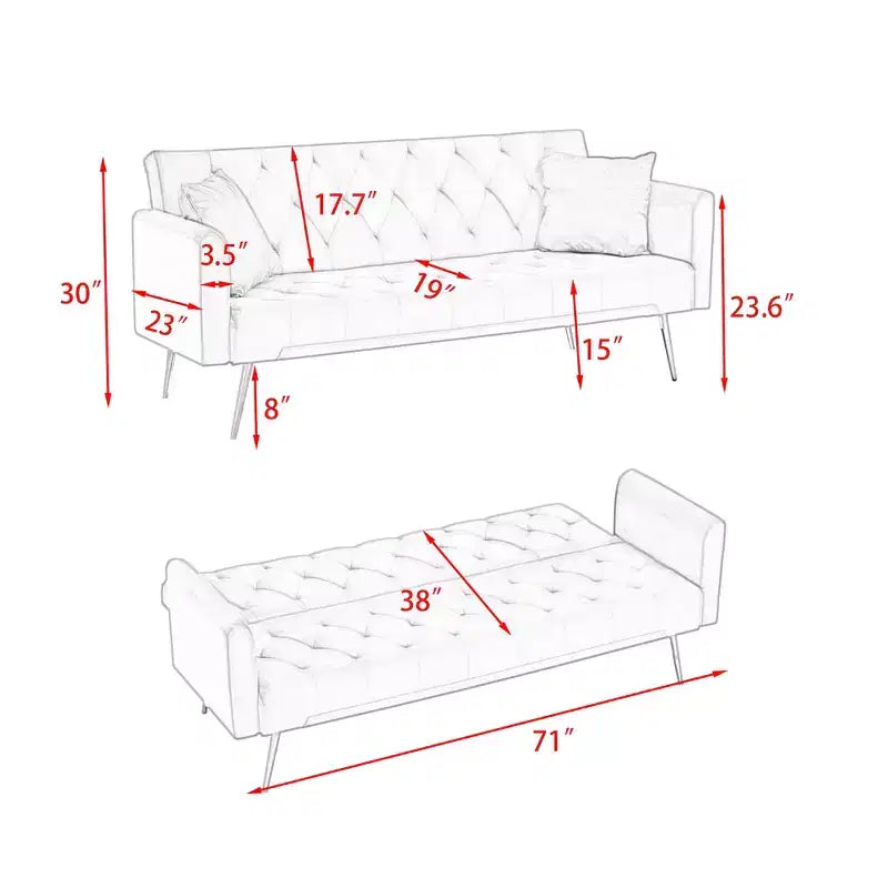 Causeuse en velours, canapé confortable pour salon, chambre, gris