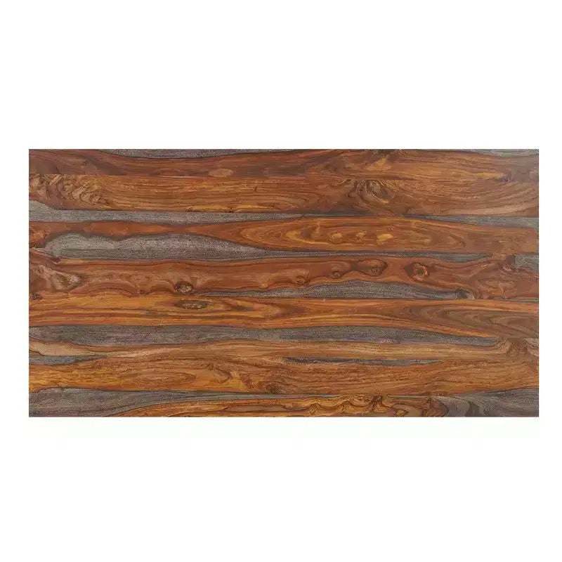 Table de salle à manger rectangulaire en bois de sheesham de 170 cm avec base tréteau en métal noir