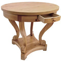 Table à manger ronde avec pieds courbés Table de cuisine style ferme Petite table basse pour salle à manger