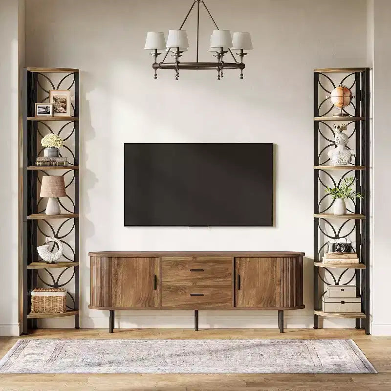 Étagère d'Angle à 6 Niveaux, Étagère de Rangement pour Livres, Présentoir, Meuble de Rangement, Support de Plante pour Salon, Chambre, Salle de Bain, Cuisine de 180 cm