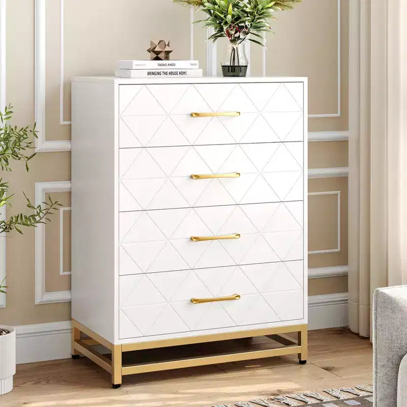 Commode 3 tiroirs en bois peu encombrante avec dispositif anti-basculement, rangement pour vêtements, table de chevet polyvalente et organisateur pour la maison et le dortoir