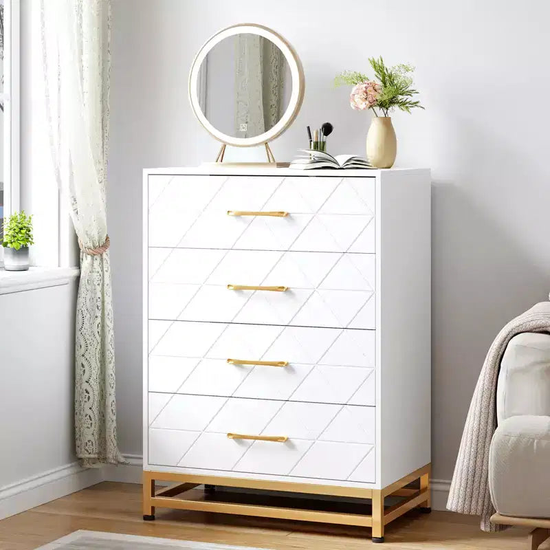 Commode 3 tiroirs en bois peu encombrante avec dispositif anti-basculement, rangement pour vêtements, table de chevet polyvalente et organisateur pour la maison et le dortoir