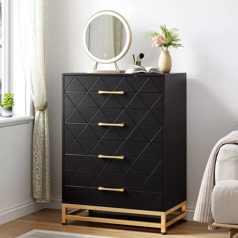 Commode 3 tiroirs en bois peu encombrante avec dispositif anti-basculement, rangement pour vêtements, table de chevet polyvalente et organisateur pour la maison et le dortoir