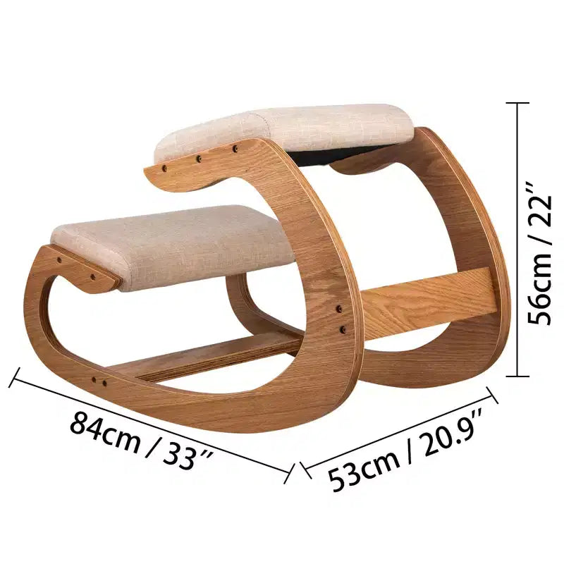 Chaise ergonomique à genoux, Chaise de bureau à genoux robuste pour une meilleure posture, pour modeler le corps, soulager le stress, la méditation, Marron