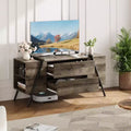 COZONY Ascend Media Console Modern TV Stand with Floating Shelves and Industrial Metal Frame