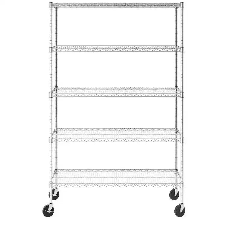 SafeRacks 18 x 48 x 72 5-Tier Wire Rack Silver