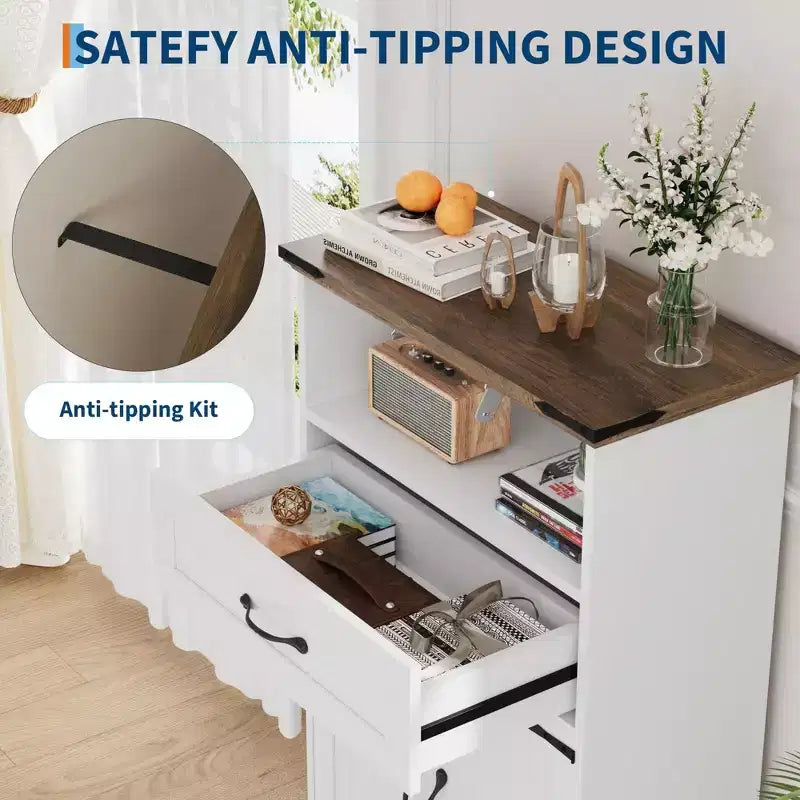 Meuble de Salle de Bain Autoportant avec Portes et Tiroirs, Rangement Multi-Fonctionnel pour Salle de Bain, Cuisine et Salon