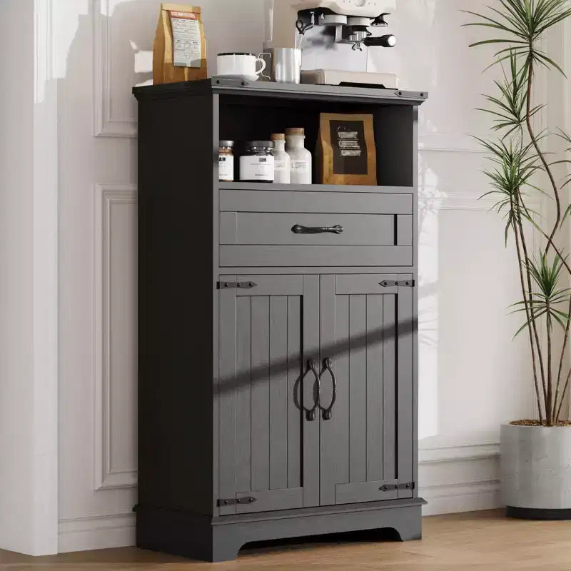 Freestanding Bathroom Cabinet with Doors and Drawers, Multi-Functional Storage for Bathroom, Kitchen, and Living Room