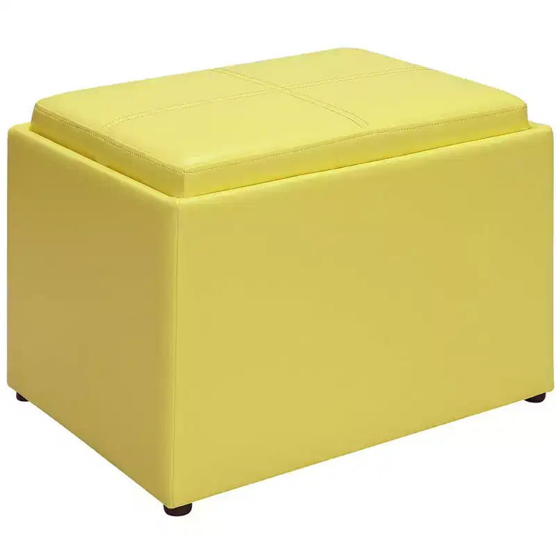 Pouf de rangement d'appoint Comfort HomeStock avec plateau réversible