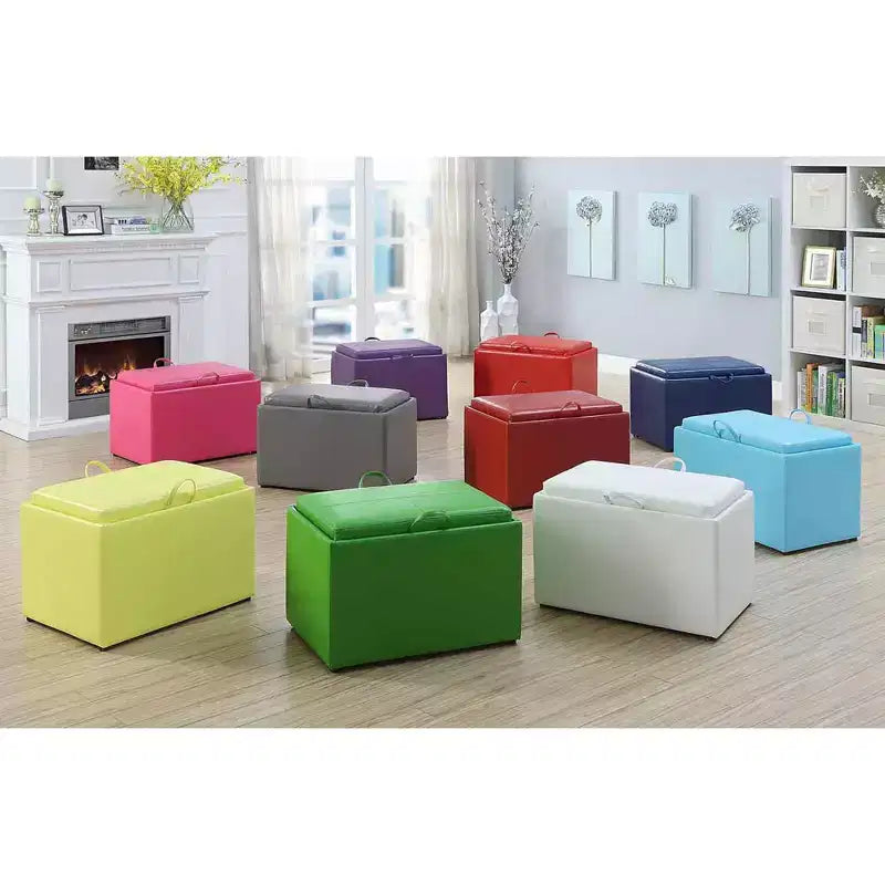 Pouf de rangement d'appoint Comfort HomeStock avec plateau réversible