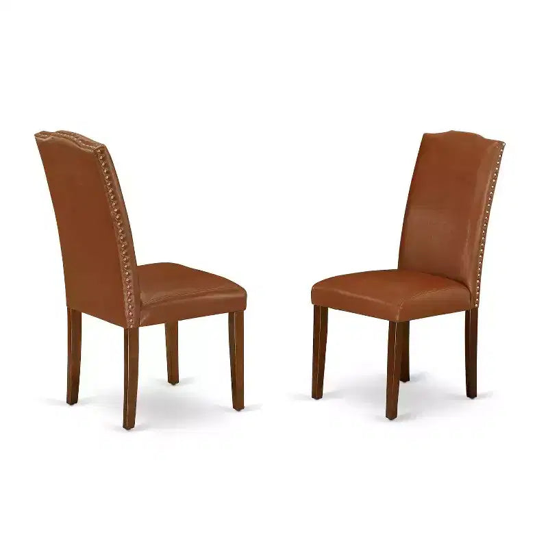 Ensemble de salle à manger 3 pièces Table rectangulaire avec rallonge et 2 chaises Parsons - Marron