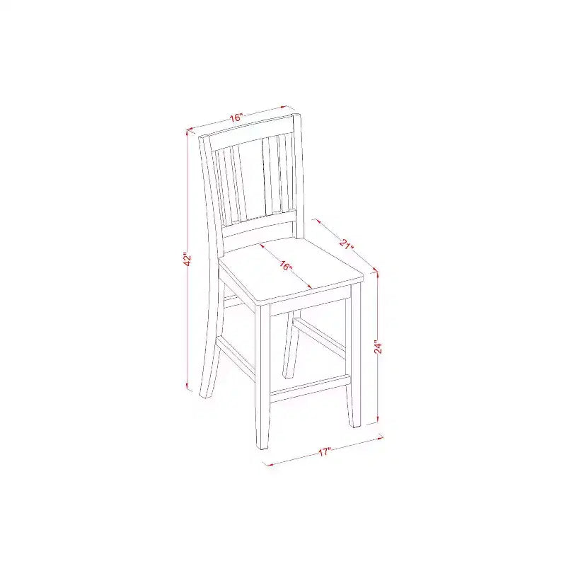 Ensemble de salle à manger hauteur comptoir - Table et chaises de bar modernes - Table haute carrée pour cuisines et petits déjeuners