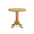 Counter Height Dining Set - 3 Piece Table & Chair Set - Small Space Kitchen Table - Oak Finish