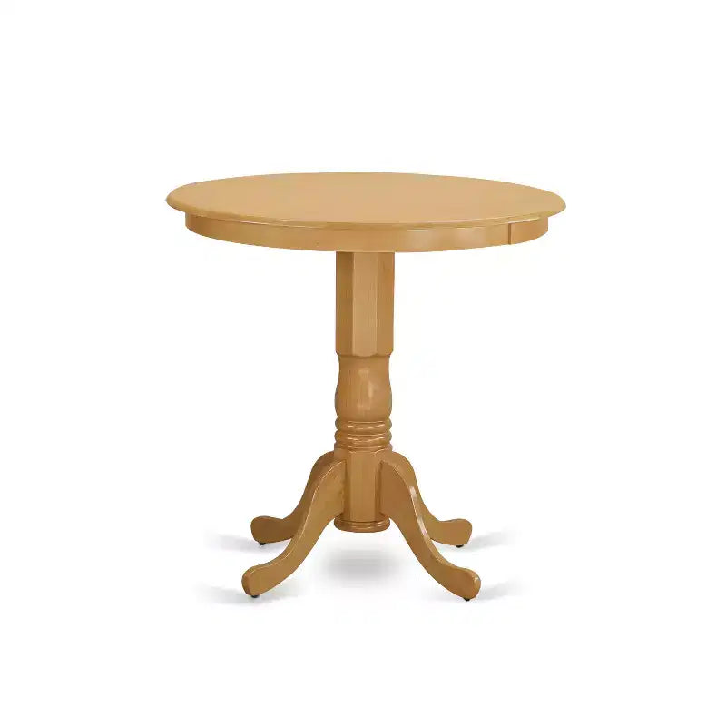 Counter Height Dining Set - 3 Piece Table & Chair Set - Small Space Kitchen Table - Oak Finish