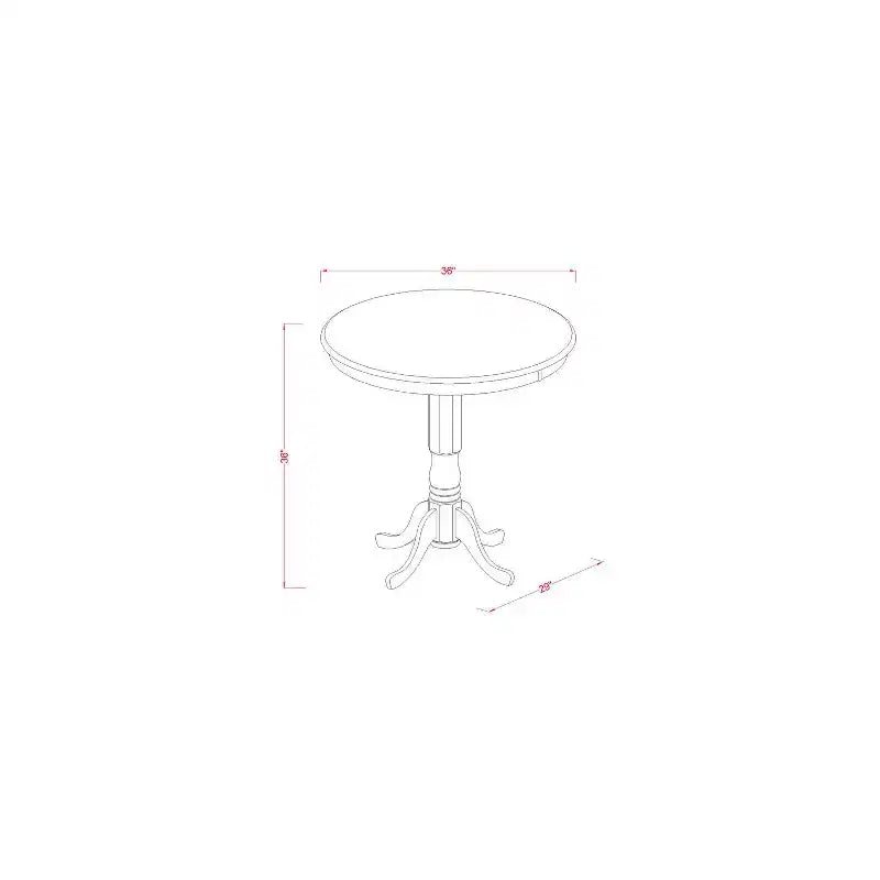 Ensemble de salle à manger hauteur comptoir - Ensemble de 3 pièces table et chaises - Table de cuisine pour petits espaces - Fini chêne