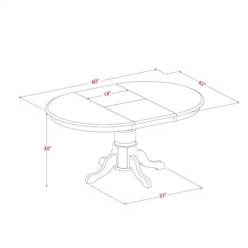 Ensemble de salle à manger moderne 5 pièces - Table ovale et 4 chaises blanches en lin