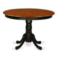 HomeStock 5-Piece Black and Cherry Finish Solid Wood Top Dining table with 4 Chairs