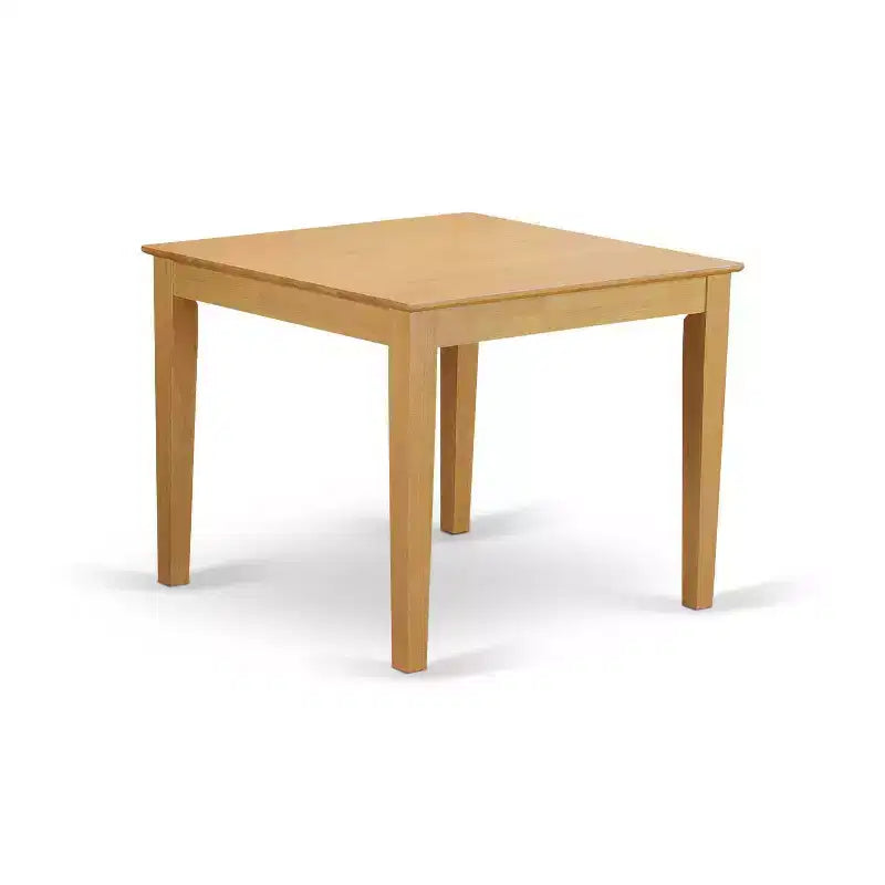 Ensemble de salle à manger rustique 3 pièces Table carrée et 2 chaises Parson - Pieds en chêne, tissu en lin - HomeStock