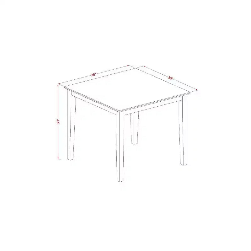 Ensemble de salle à manger rustique 3 pièces Table carrée et 2 chaises Parson - Pieds en chêne, tissu en lin - HomeStock