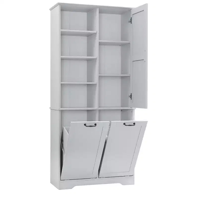 Armoire de rangement haute autonome GDFStudio Sharp avec étagères réglables et portes
