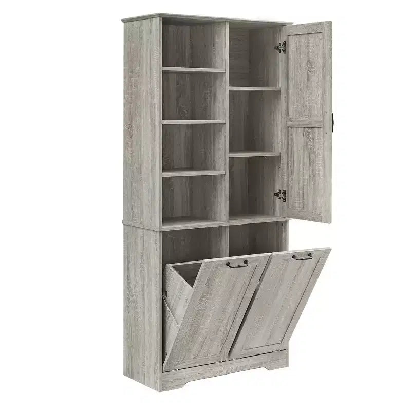 Armoire de rangement haute autonome GDFStudio Sharp avec étagères réglables et portes