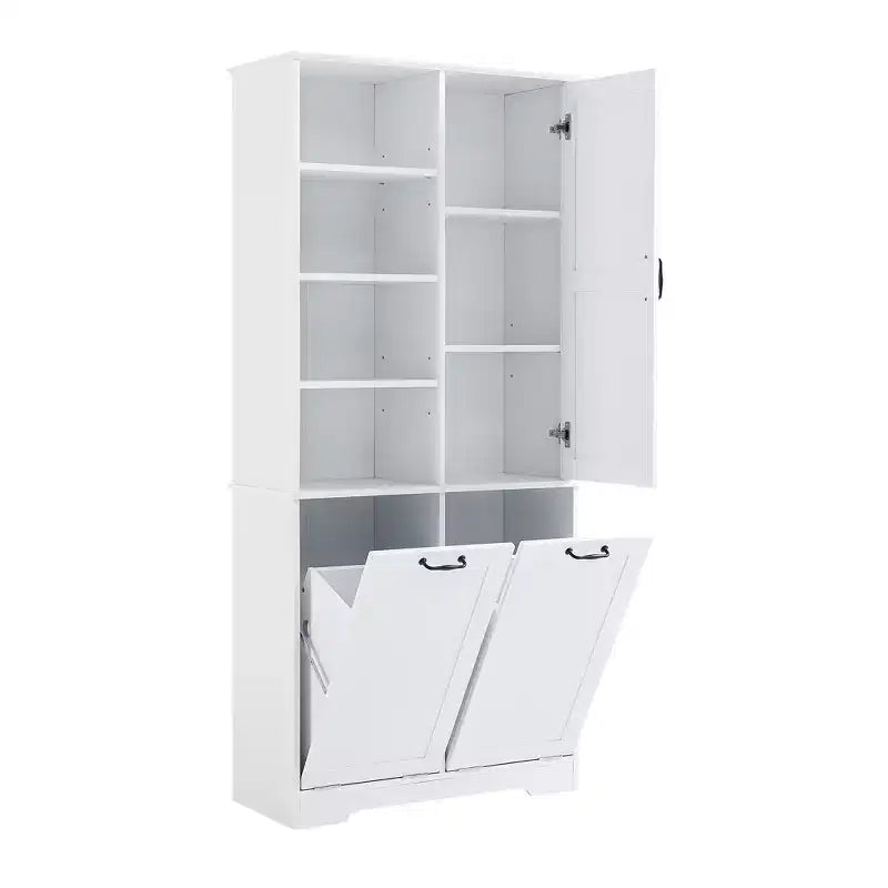 Armoire de rangement haute autonome GDFStudio Sharp avec étagères réglables et portes