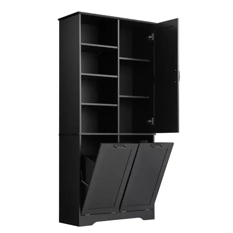 Armoire de rangement haute autonome GDFStudio Sharp avec étagères réglables et portes