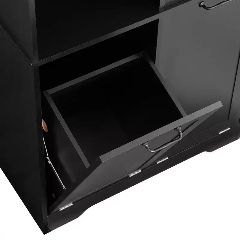 Armoire de rangement haute autonome GDFStudio Sharp avec étagères réglables et portes