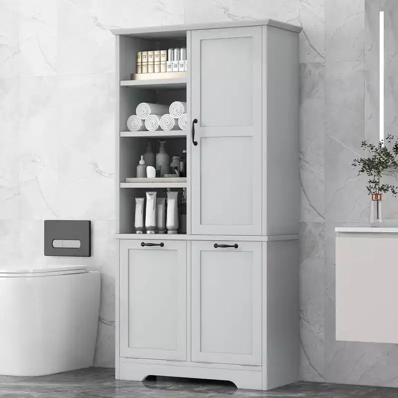 Armoire de rangement haute autonome GDFStudio Sharp avec étagères réglables et portes