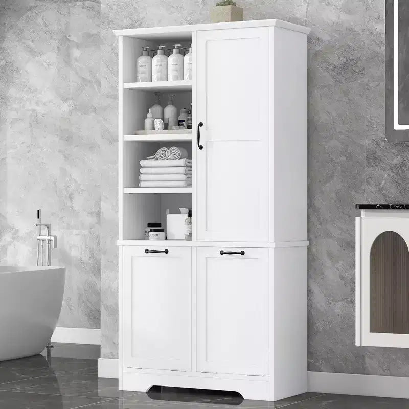 Armoire de rangement haute autonome GDFStudio Sharp avec étagères réglables et portes
