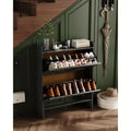 COZONY Narrow Shoe Storage Cabinet for Entryway with 2 Flip-Up Drawers, Slim Freestanding Shoe Organizer Rack, Hidden Shoe Cabinet