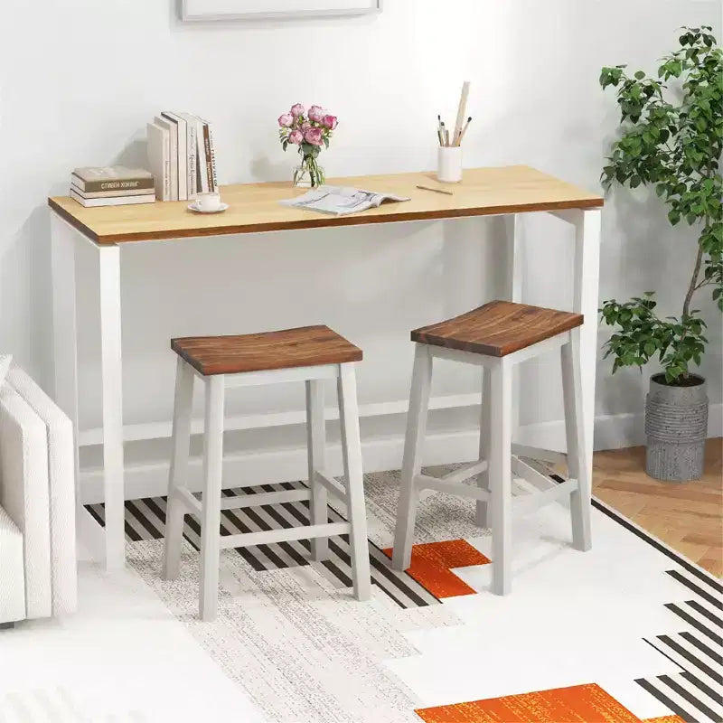 Tabourets de bar Costway de 24,5 pouces, lot de 4 tabourets de comptoir industriels avec repose-pieds