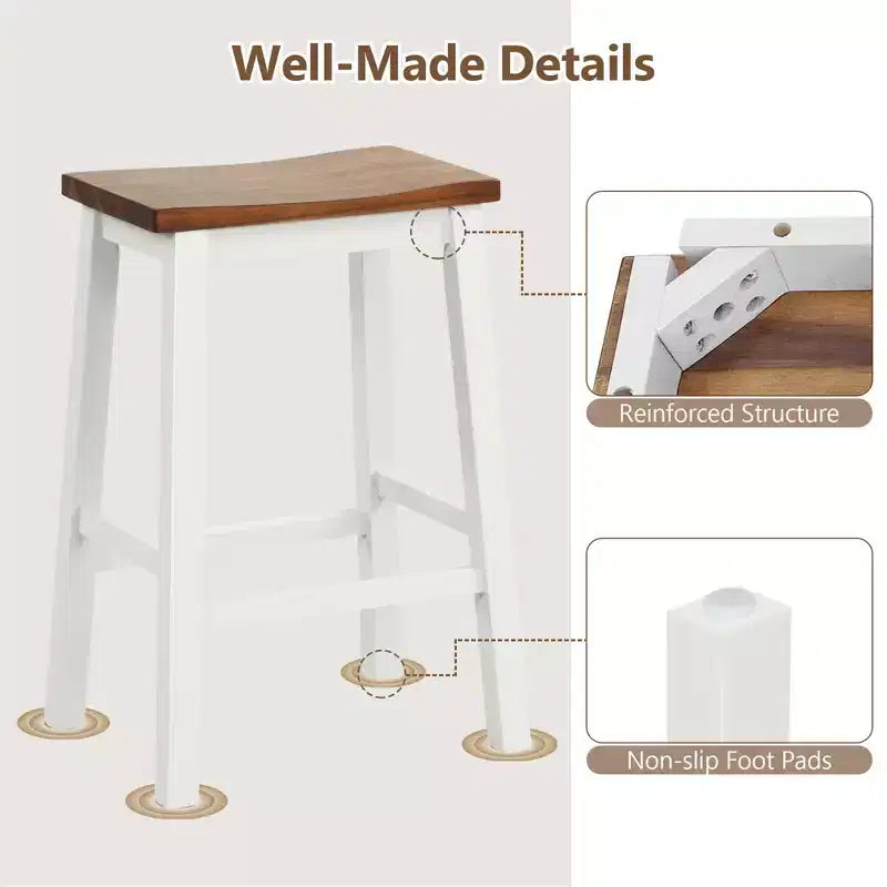 Tabourets de bar Costway de 24,5 pouces, lot de 4 tabourets de comptoir industriels avec repose-pieds