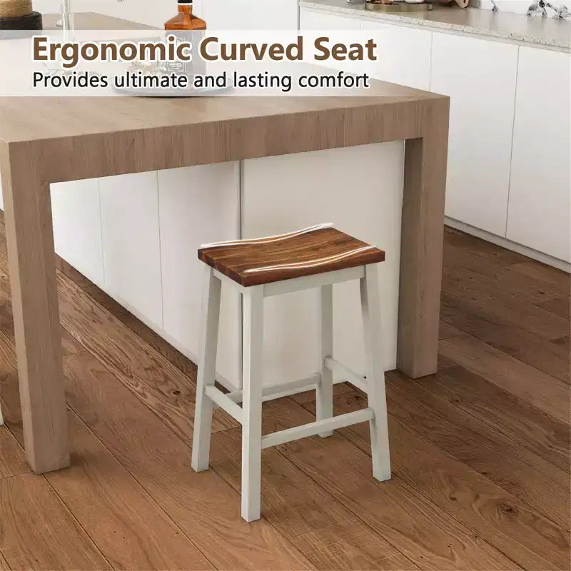 Tabourets de bar Costway de 24,5 pouces, lot de 4 tabourets de comptoir industriels avec repose-pieds