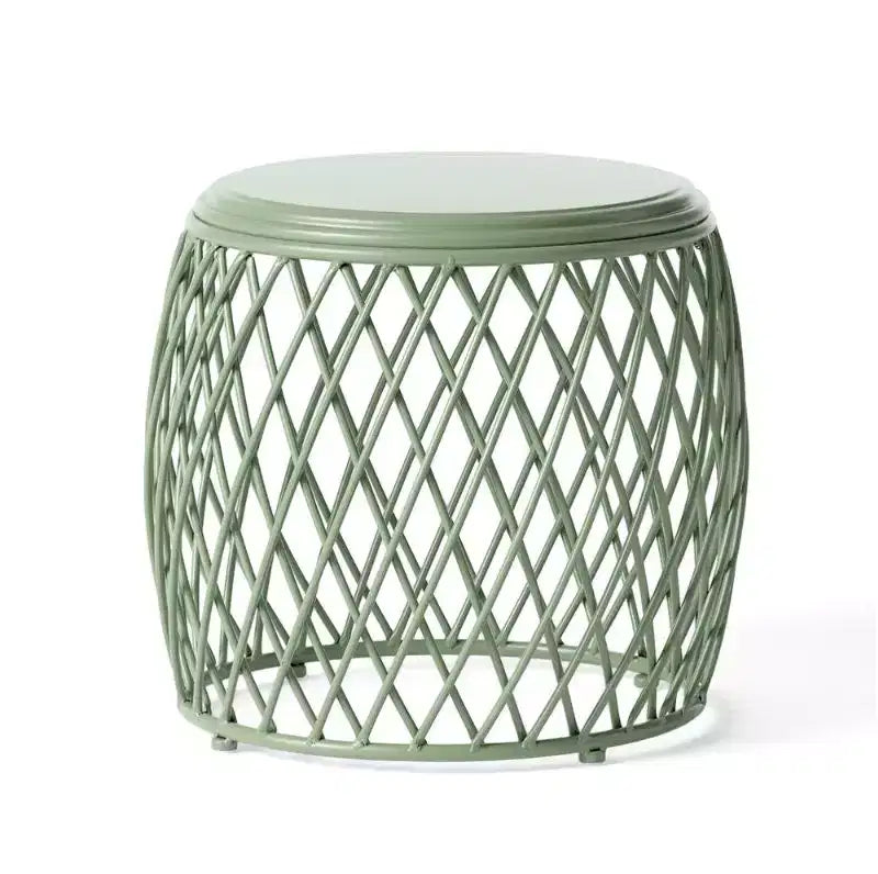 Outdoor Side Tables, Iron Side Table - Green Finish for Living Room/Bedroom