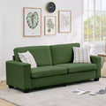 87 Corduroy Couch, 3 Seater Deep Seat Sofa with Wide Armrests, Sturdy Structure, Easy Assembly, Cloud Sofa for Living Room or Apartment