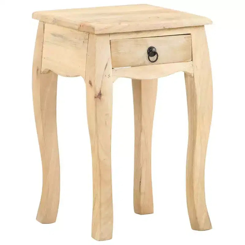 vidaXL Table de chevet Marron naturel Bois de manguier massif Meuble de chevet compact