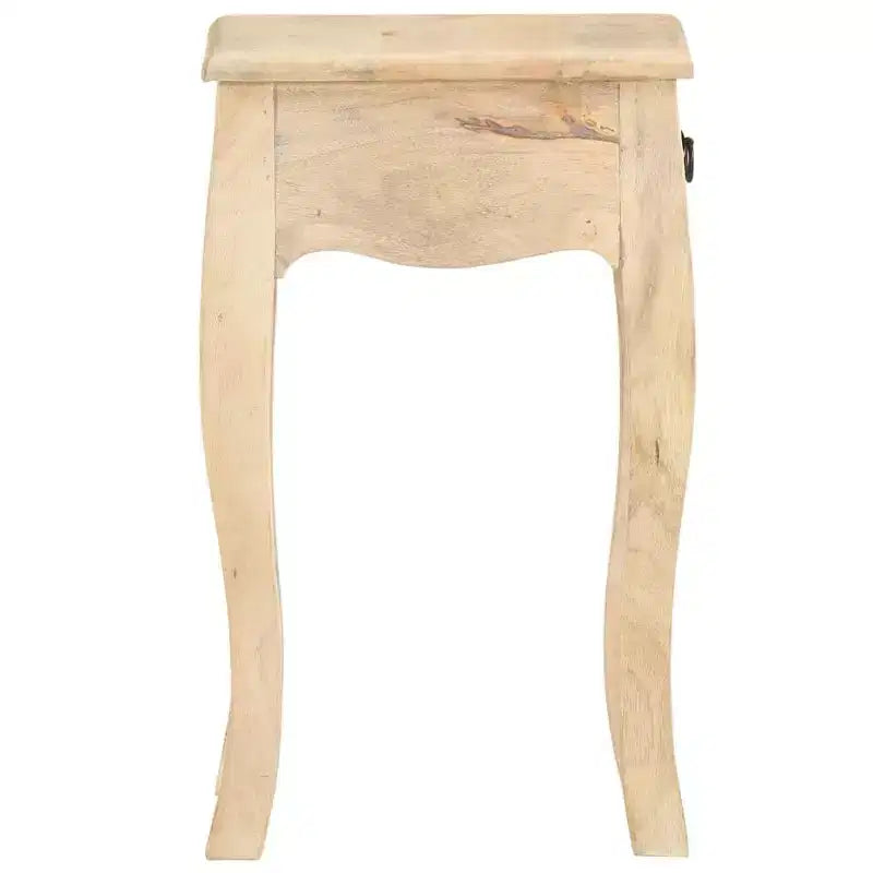 vidaXL Table de chevet Marron naturel Bois de manguier massif Meuble de chevet compact