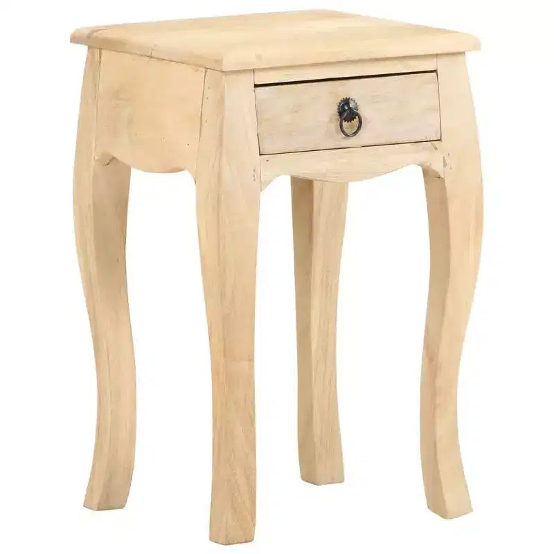 vidaXL Table de chevet Marron naturel Bois de manguier massif Meuble de chevet compact