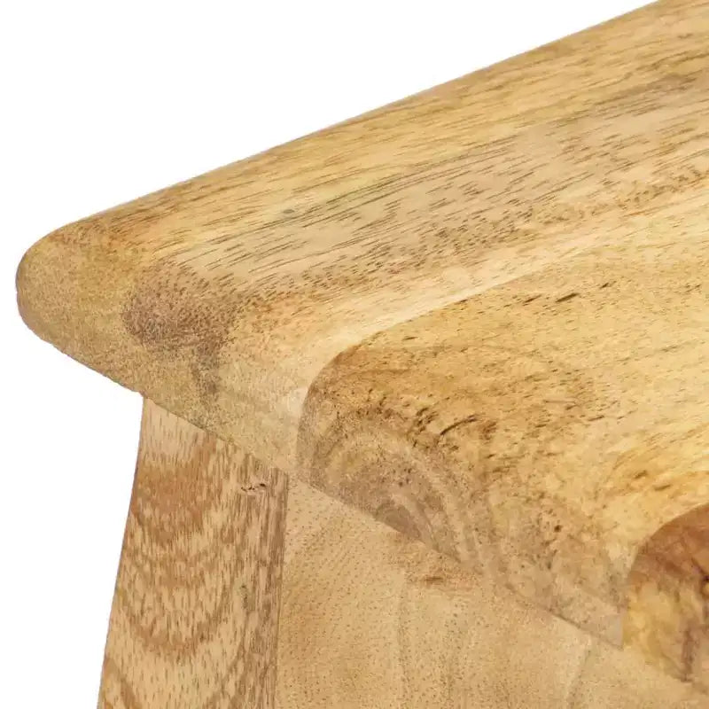 vidaXL Table de chevet Marron naturel Bois de manguier massif Meuble de chevet compact